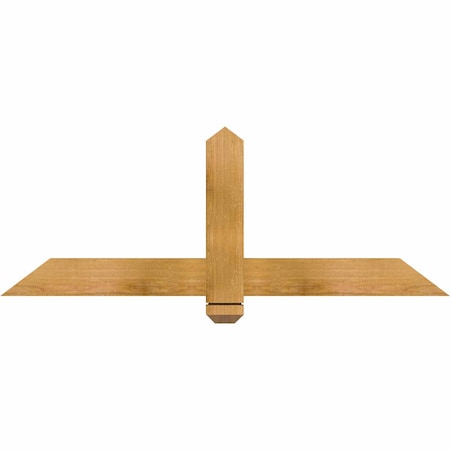 Ekena Millwork Eugene Rough Sawn Timber Gable Bracket, Western Red Cedar, 48"W x 18"H x 2"D x 4"F, 9/12 Pitch GBW048X18X0204EUG00RWR